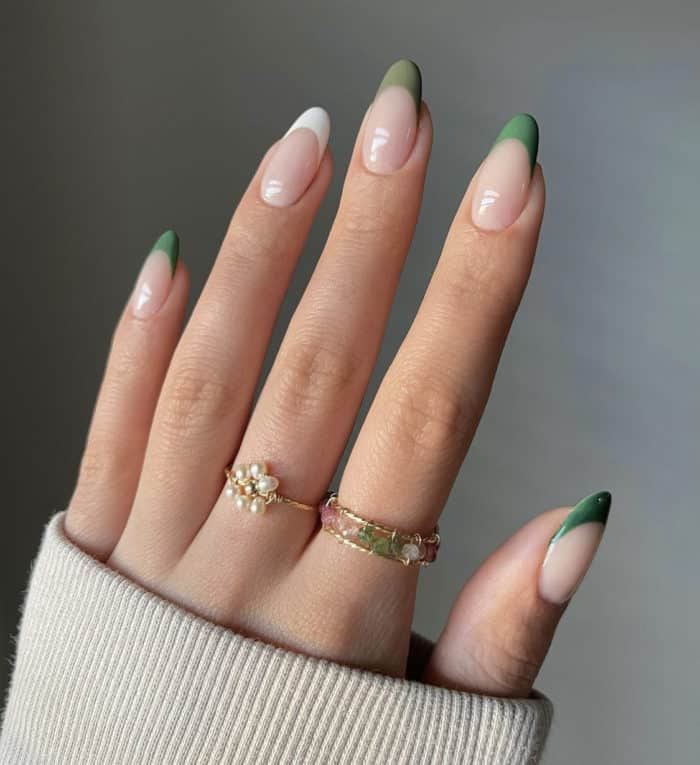 French tip with different colors