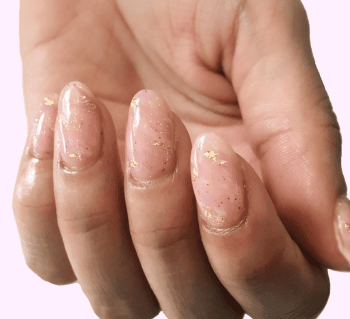 Soft blush pink nails